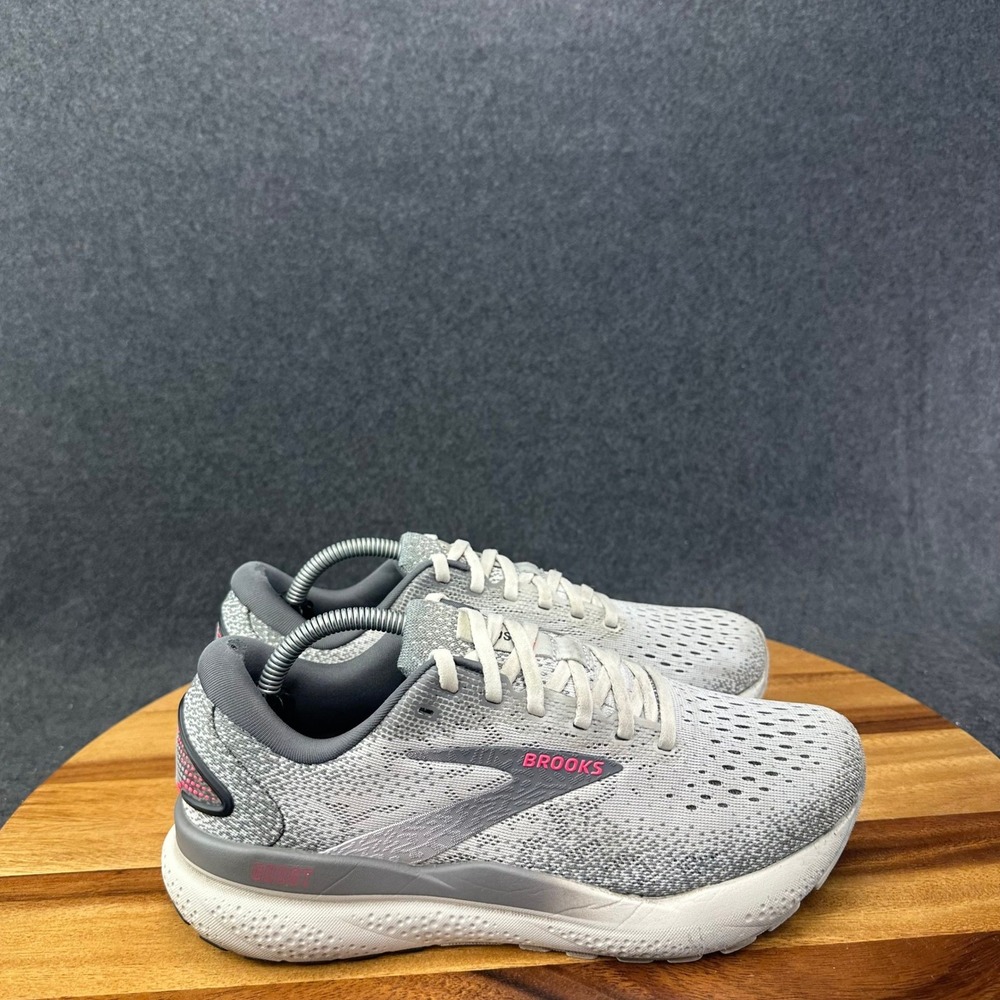 Brooks Ghost 16 Women's Size 7.5 Gray White Running Shoes Sneakers 1204071B006